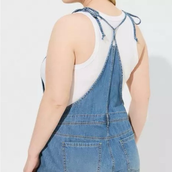 Torrid Light Blue Denim Overalls - Picture 2 of 8